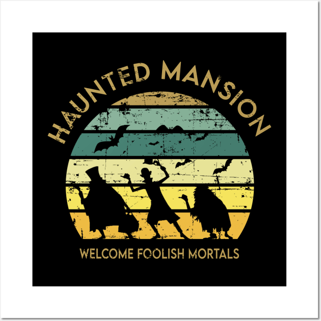 welcome foolish mortals - haunted mansion Wall Art by Ville Otila Abstract